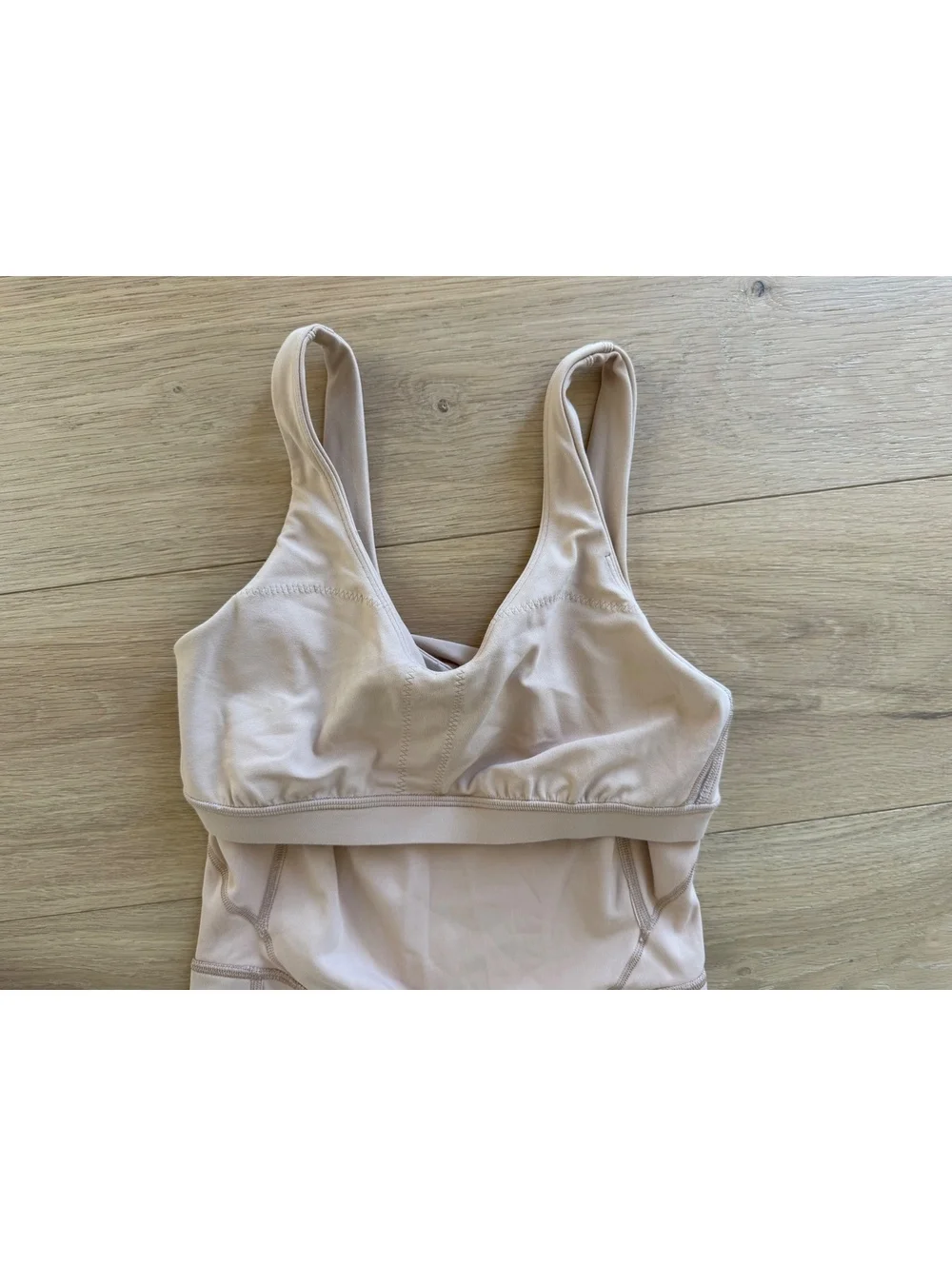 Lululemon Align Bodysuit 8” Contour Nude Size 4 One Piece Romper